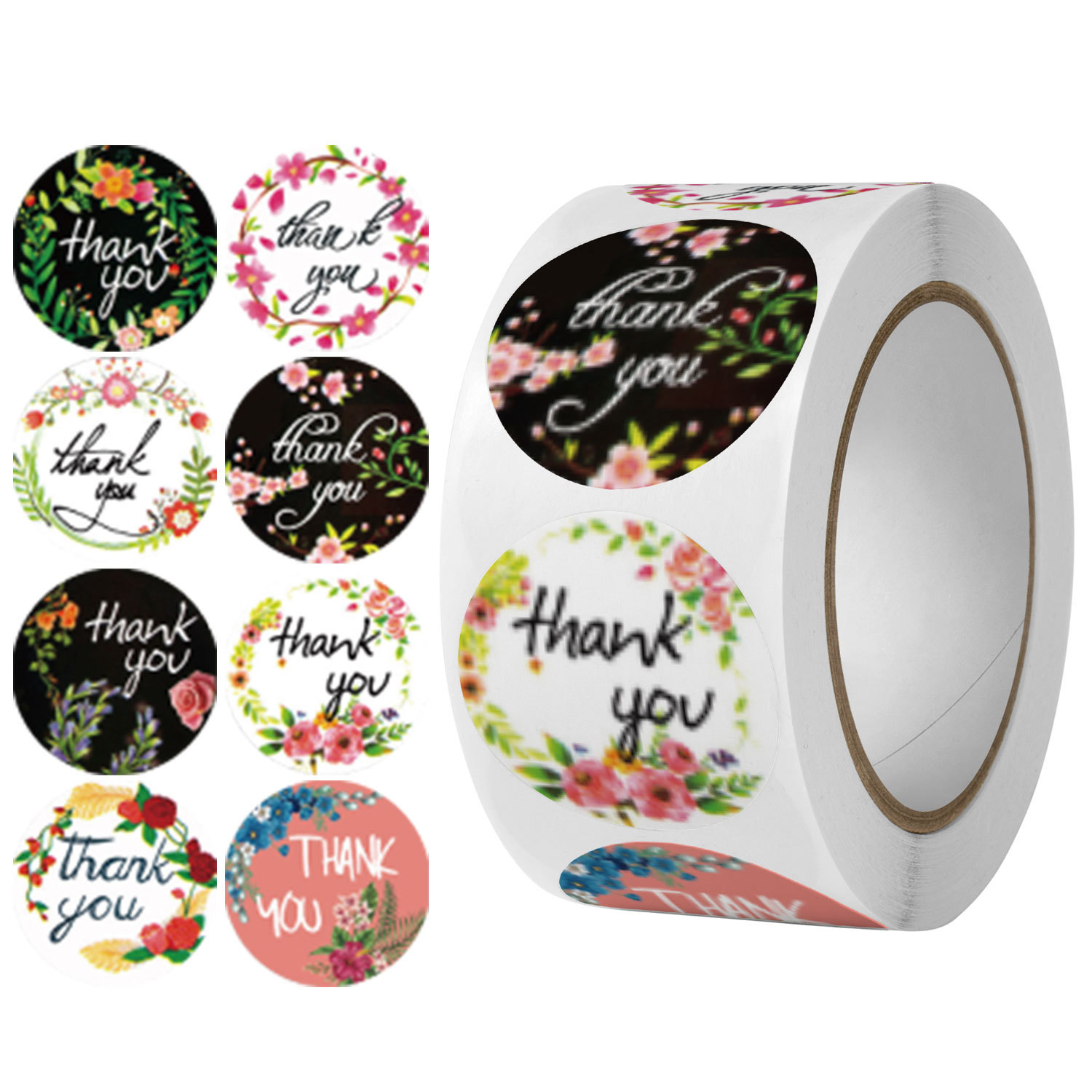 Pegatinas de agradecimiento para joyería, etiquetas autoadhesivas para envolturas de de boda, bolsa de embalaje para pequeñas empresas, , 25mm, 500 piezas: Multicolor