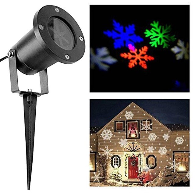 Led Outdoor Garden Snowflake Stage Snow Lights Waterproof Light Christmas Lighting Party——Us Plug
