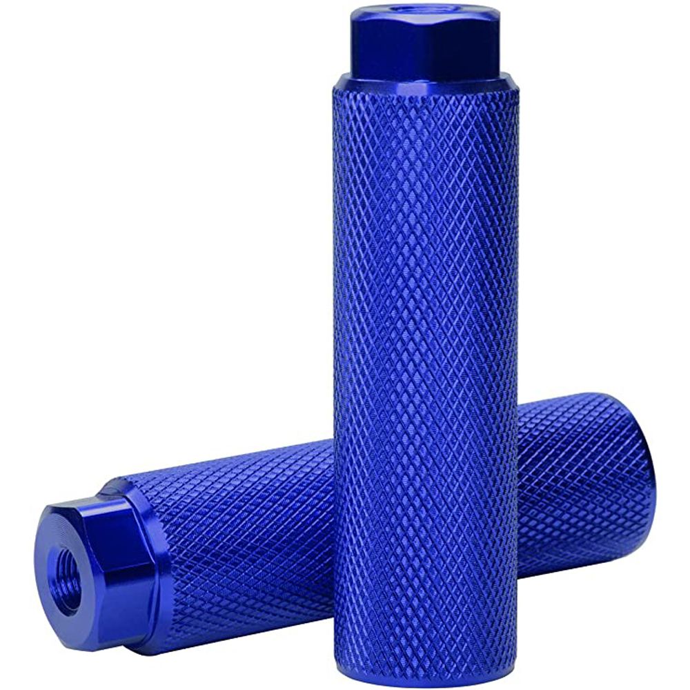 Alumiiniseoksesta liukuesto lyijyjalka polkupyörän tapit bmx tapit maastopyöräilyyn takastuntitapit sopivat 3/8 tuuman akseleille: Sininen