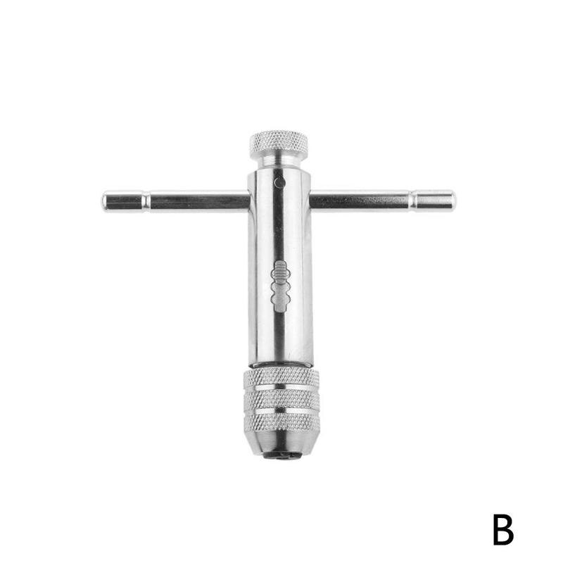 1Pc M3-M8 M5-M12 Verlengen Omkeerbare T Bar Handle Ratchet Voor Tap Sterven Kranen Sleutels Draad Tapping Wrench Verstelbare Houder tool: B