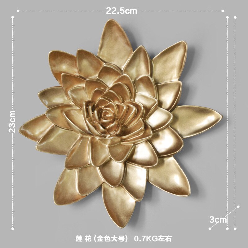 3D Stereo Harz Lotus Fisch Blumen Handwerk Dekoration Europäischen Wohnzimmer Hause Wand Hängen Fische Wandbild Kreative Wand Aufkleber: 12