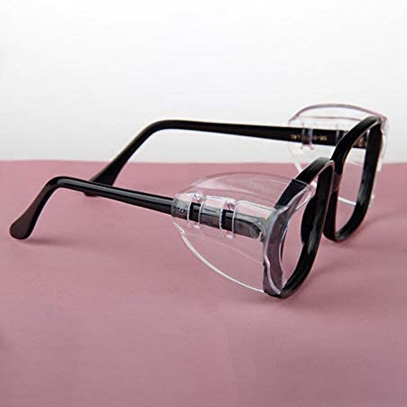 6 par sikkerhedsbriller sideskærme, slip på sideskærme for sikkerhedsbriller passer til de fleste sikkerhedsbriller