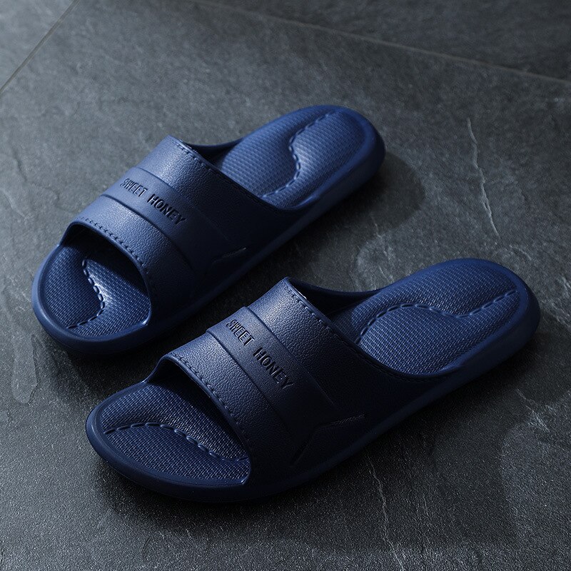 Pantoufles de Massage femme Couple maison intérieure antidérapante fond souple salle de bain bain en plastique EVA pantoufle mâle maison pantoufles hommes chaussures: navy / 40-41