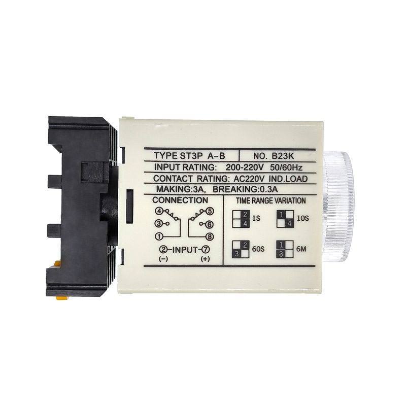 ST3Pa-A/B/C/D/E/F/G Zeitrelais mit Sockel, Einschaltverzögerung, 8 Stifte, Ausschaltverzögerung, Zeitrelais, AC 220 V, DC12 V, 24 V