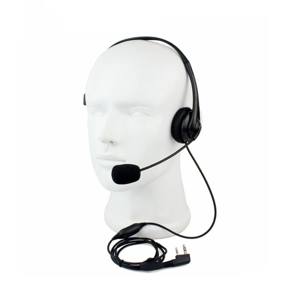 Retevis 2Pin Walkie Talkie Headset Sponge Earpad Earpiece with PPT Mic Accessories For Kenwood Baofeng UV-5R BF-888S H777 RT5R