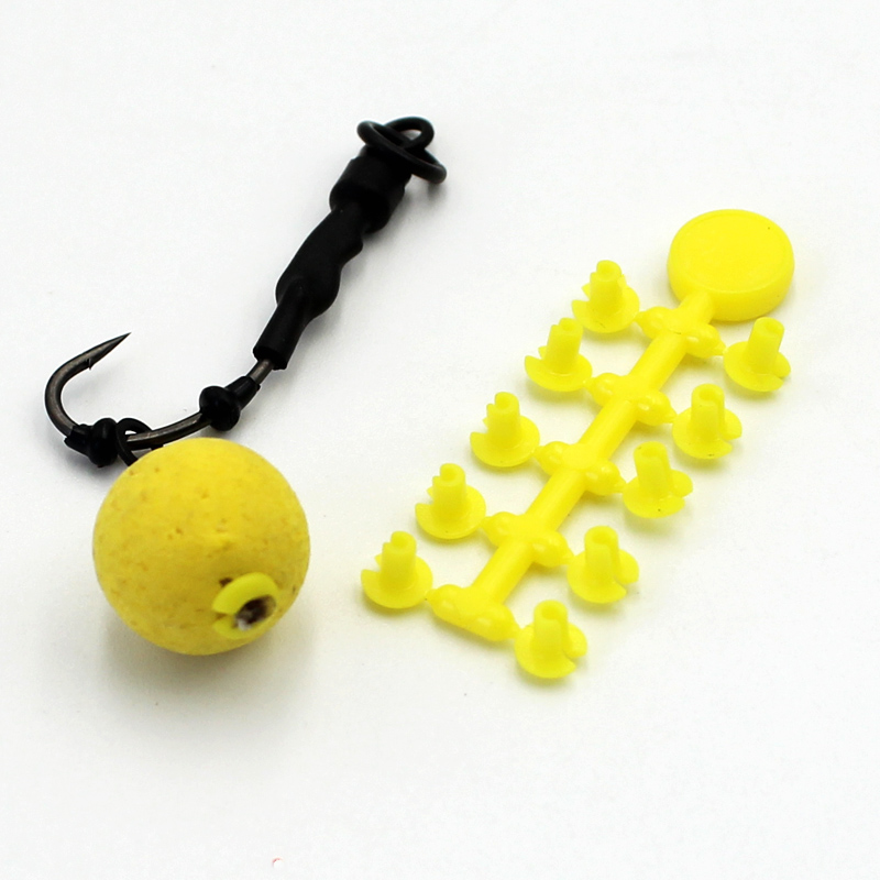 Cebo de pesca de carpa, Boilies, topes de pelo para Boilie, cebo con forma de mancuerna, pequeño Bobber de pesca, herramienta de aparejos, 5 uds.