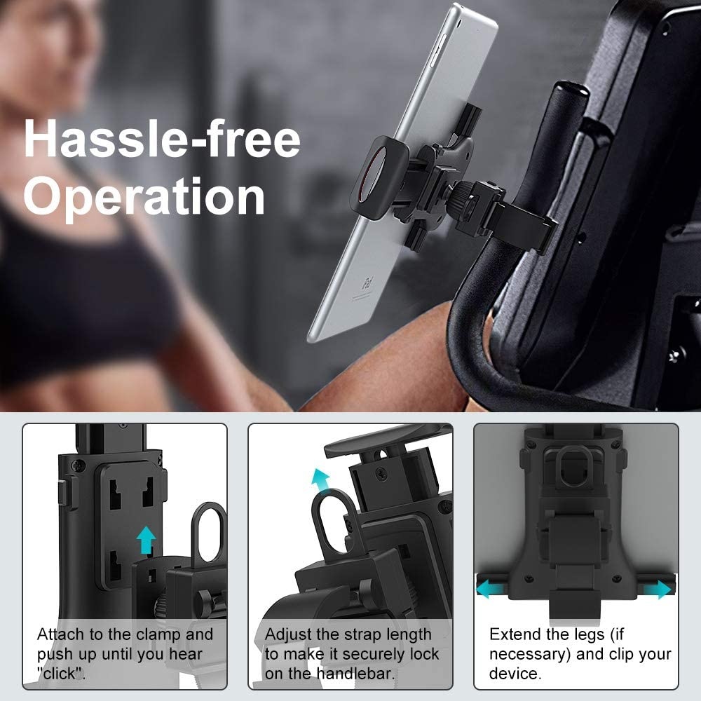 Universelle 4-11 -zoll-tablet-halterung für fahrräder, fitnessgeräte und laufbänder, geeignet für ipad und iphone