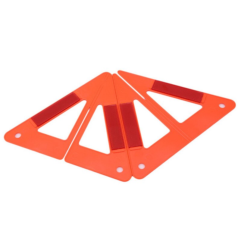 2Pcs Car Emergency Breakdown Warning Triangles Traffic Signaling Reflective Safety Stop Sign Crossing Detachable Folding
