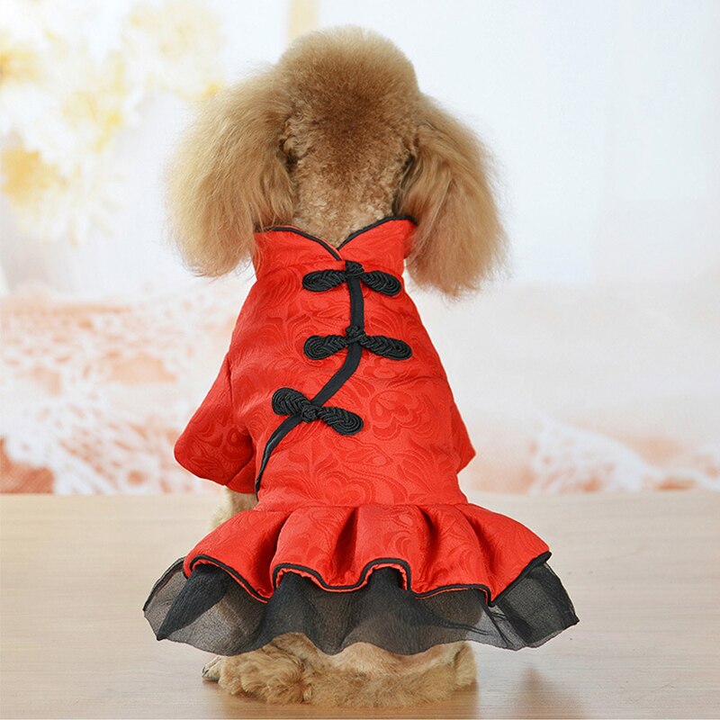 Pomeranian Clothing Spring Dog Dress Costume Outfit Cat Yorkshire Bichon Poodle Schnauzer Small Pet Dog Clothes: M