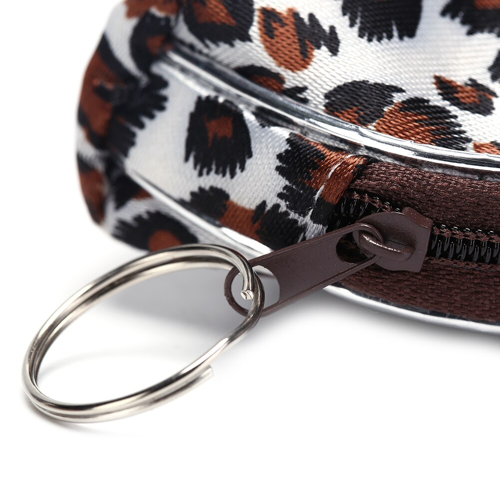 2 pçs mulheres moeda bolsas senhora retro vintage leopardo zíper pequena carteira mudança bolsa titular do cartão de embreagem bolsa aleatória