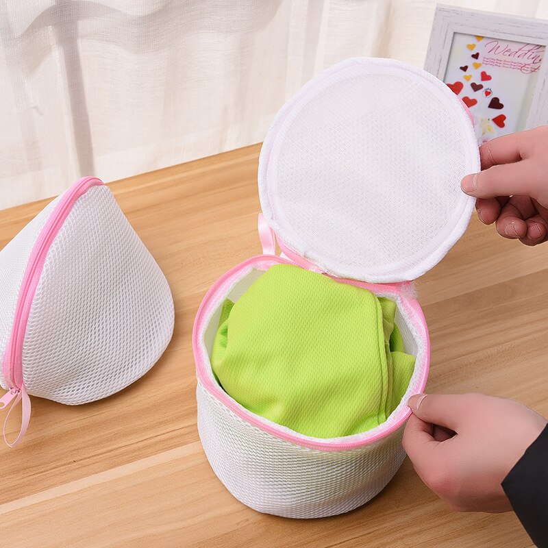 5 Sizes Mesh Laundry Wash Bags With Zip Clothes Organizer for Household Washing Machines Polyester Laundry Basket Container Net