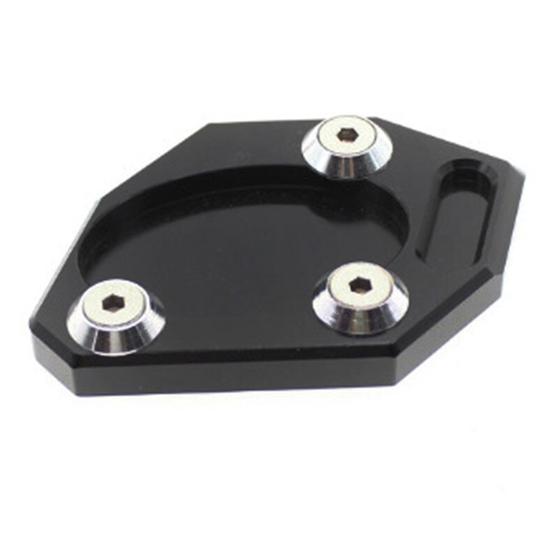 VOOR KAWASAKI Ninja 300R Ninja 250 Aluninum Motorfiets Side Stand Pad Plaat Kickstand Vergroter Ondersteuning Uitbreiding: black