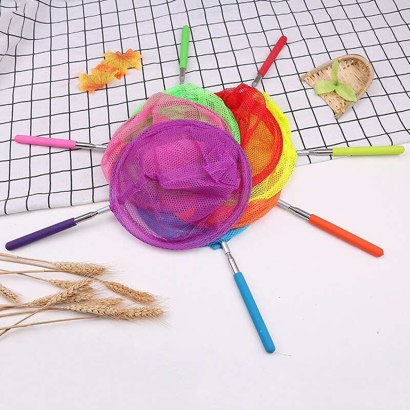 1Pc colorato Giocattoli di Pesca per Bambini Telescopico Rete Della Farfalla Allungabile 34 Pollici e anti scontrino presa Perfetto per la Cattura di Insetti insetto