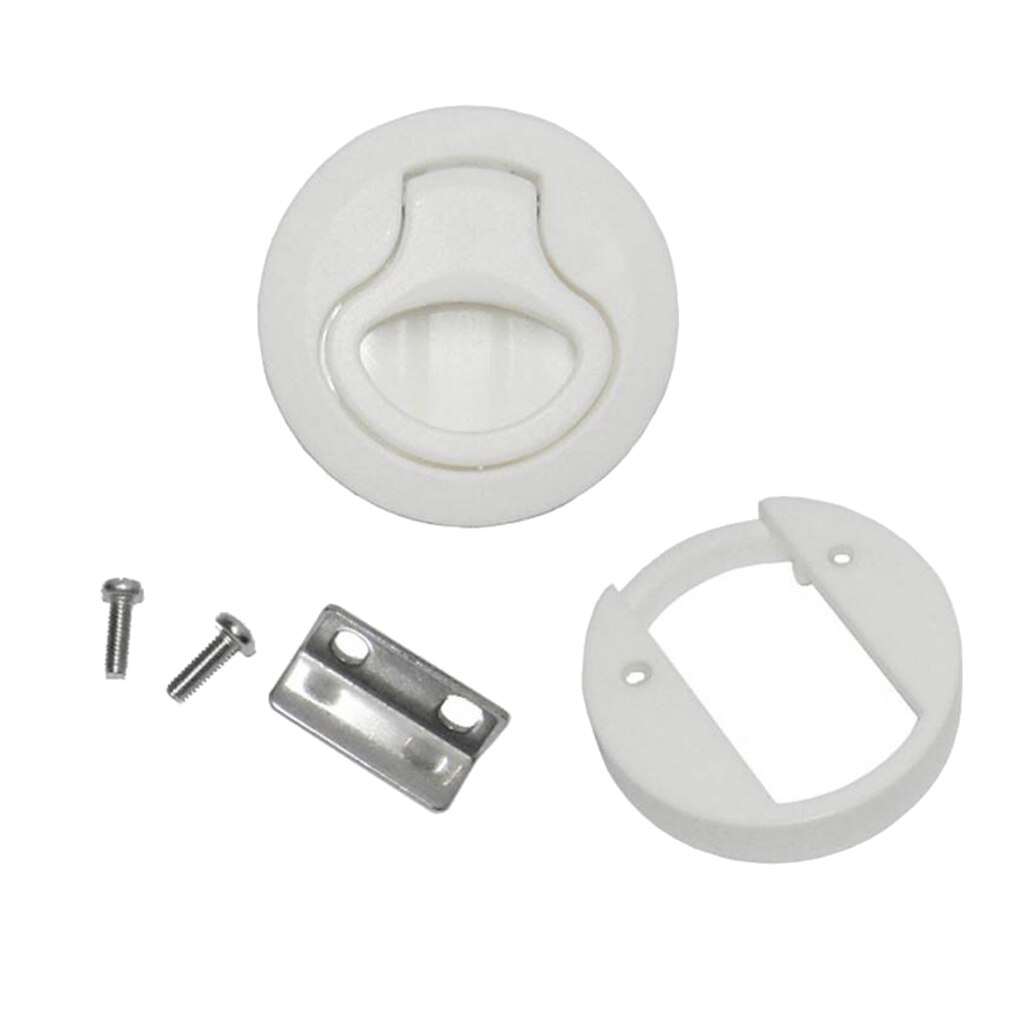Flush Pull Hatch Latch- Slam Latch Hatch, Round Pull Latch 2inches for RV Marine Boat, Easy Installation