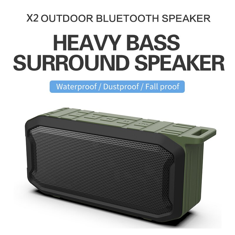 20W IPX7 Waterdichte Outdoor Bluetooth Speaker Draagbare, met Fm Radio Tws Stereo Draadloze Boombox Tf Aux Usb Outdoor Subwoofer