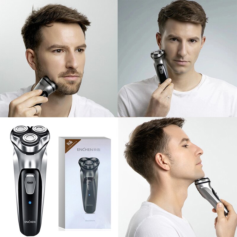 Xiaomi Electric Original face shaver Enchen BlackStone 3D Electric Shaver, Men Washable USB Rechargeable Shaving Beard Machine