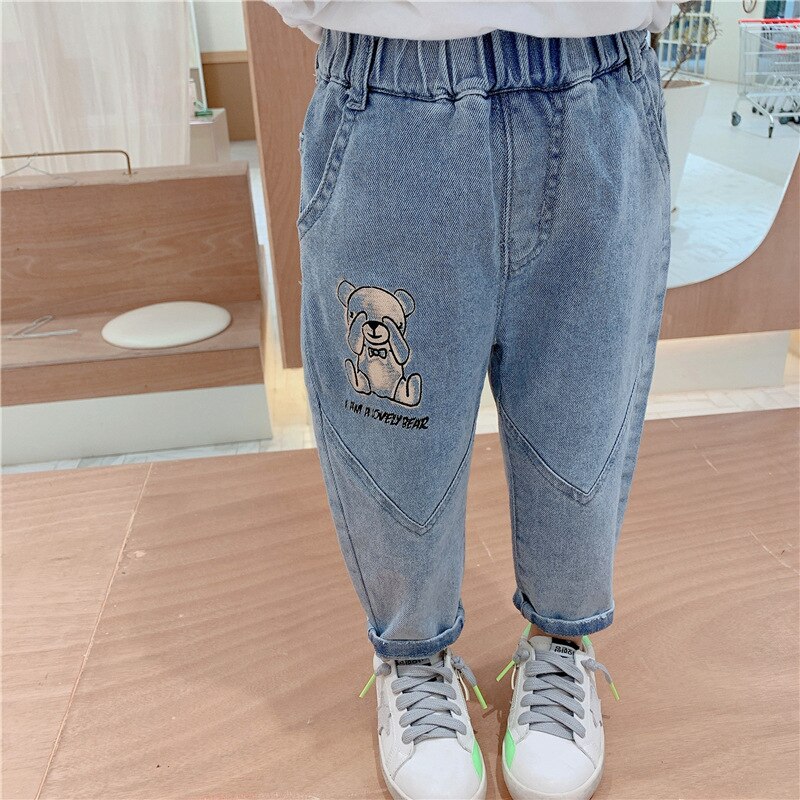 Pantalones vaqueros para niñas y niños, bonitos pantalones vaqueros para bebés y niños,