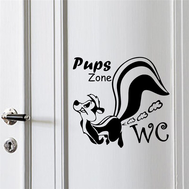 Toilet Entrance Sign Door Sticker For bathroom accessories Public Place Home Decoration Pattern Wall Decals Mural Art: VA362S-A