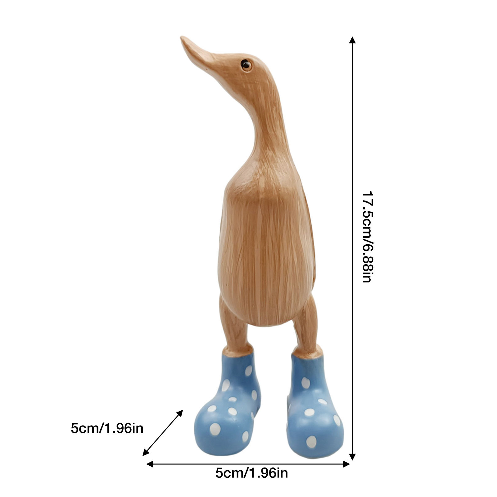 Duck Sculpture With Rain Boots | Spotted Wellies Boots Resin Duck Figurine | Duck Statue With Boots Garden Decor For Party Yard