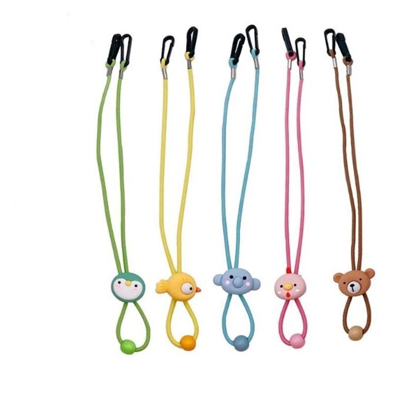 5 style réglable masque facial lanière pratique pratique support corde Anti-perte Anti-goutte masque suspendus cou Rop licou cordes: 5pcs 25cm animal
