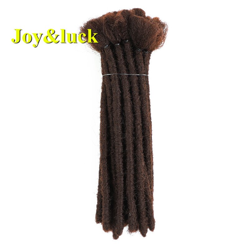 Joy & luck-extensiones de pelo para hombre, trenzas con ganchillo, 5 raíces, hechas a mano, 8 pulgadas