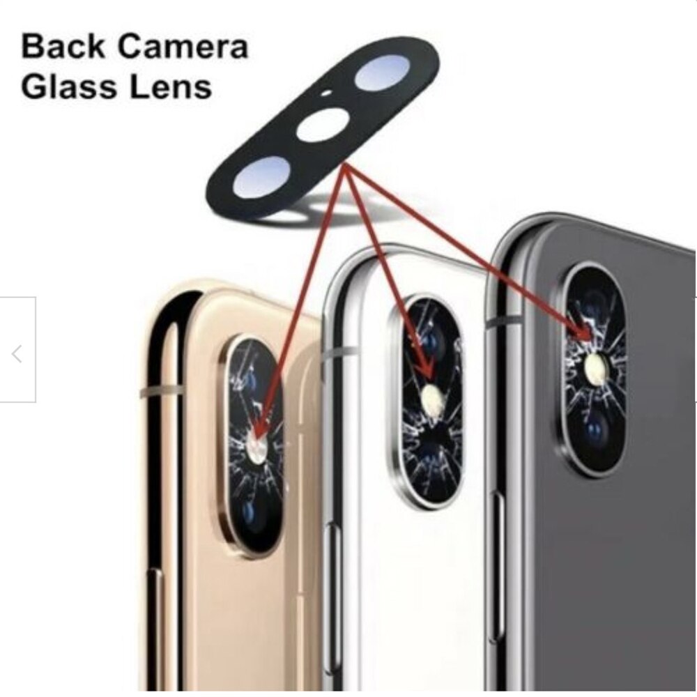 for Apple iPhone X XS Max XR 8 7 7P 6s 6S Plus 6P 6 Replacement Rear Glass back Camera Lens Part and 3m Adhesive