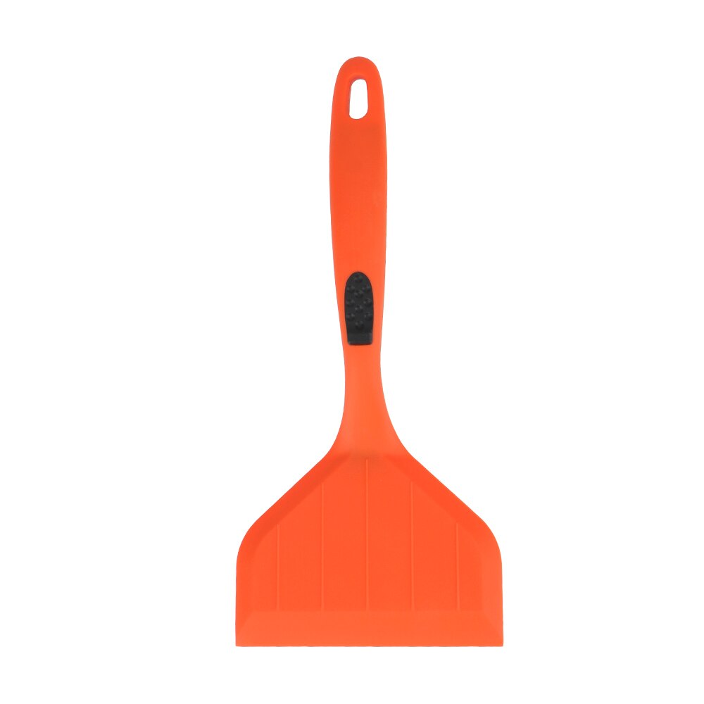 Kitchen Cooking Tool Pizza Shovel Frying Pan Food Lifters Cooking Utensils Non-stick Silicone Turner Beef Egg Scraper: Orange