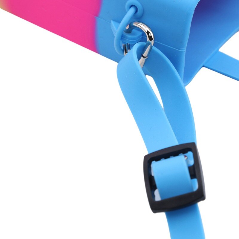 Random barn dragsko väska silikon badväska för barn vattentät campingväska regnbågsfärg arrangörsskydd