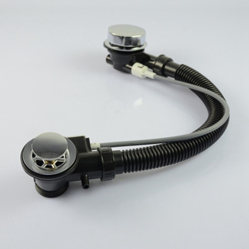 Copper Knob Bouncing Cable Black Motorized Belt Overflow Bathtub Water Floor Drain Copper Knob Bounce Cable Black Motorized Wi