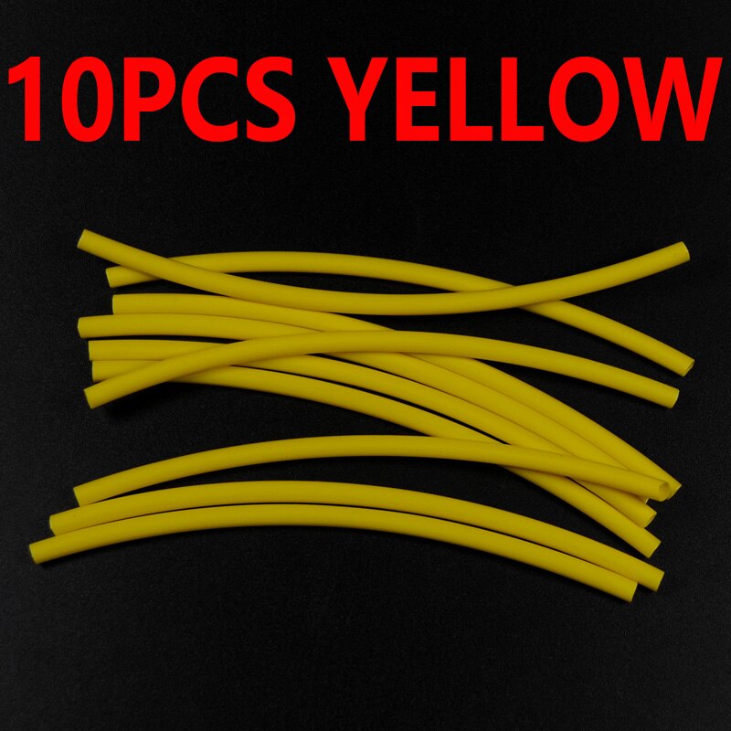 10pcs Carp Fishing Accessories Silicone Rig Tube Heat Shrink Tubes Tubing Heating Shrink Tubing for Carp Chod Rig Fishing Tackle: 10pcs Yellow