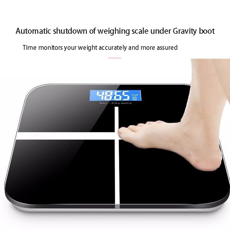 Electronic LCD Digital Bathroom Body Weight Scale USB Charging Body Fat Scale Smart Wireless Weight Monitor: Default Title