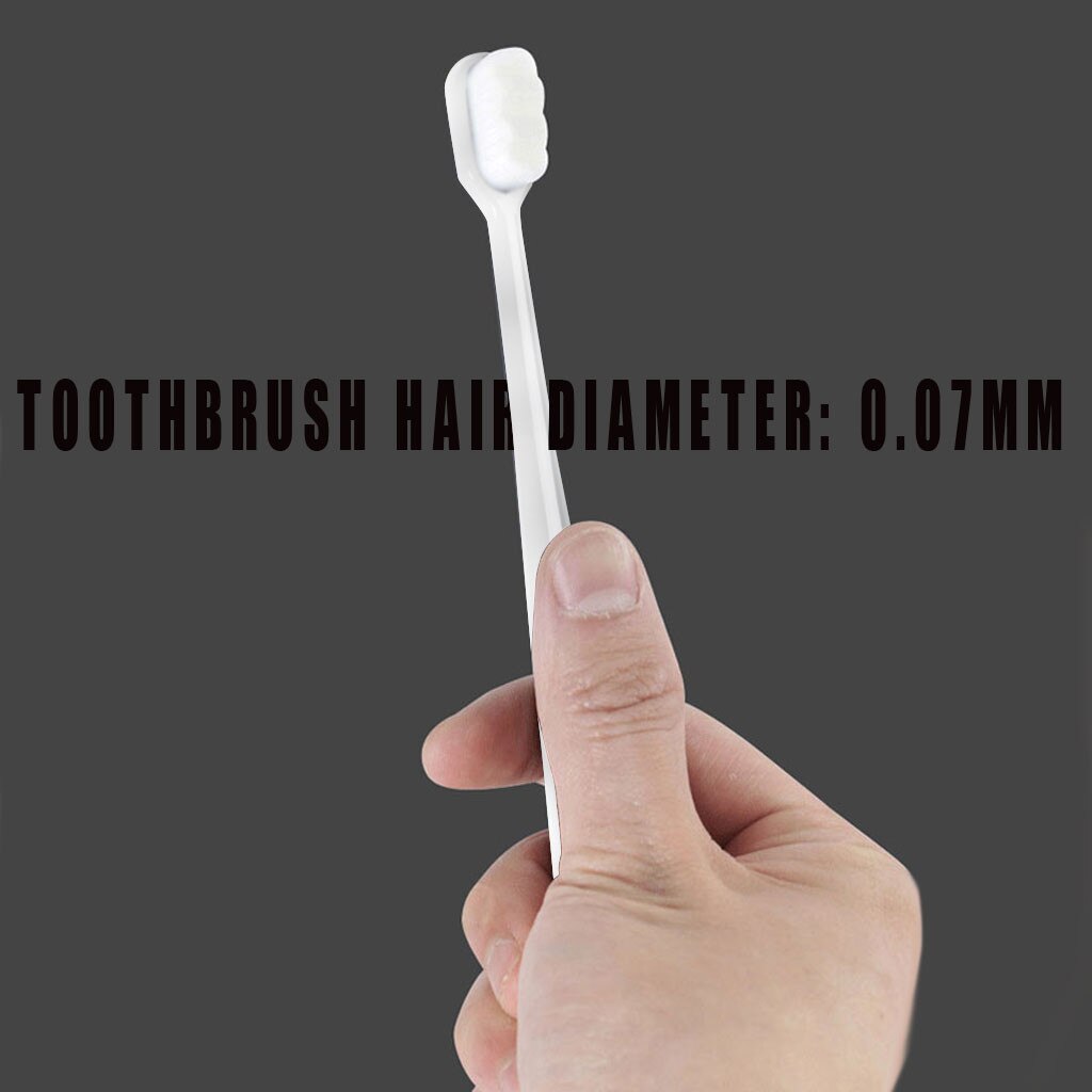 1Pc Ultra-Fijne Tandenborstel Super Zachte Dichte Tandenborstel Met Houder Diepe Reiniging Borstel Voor Orale Tanden care Tools