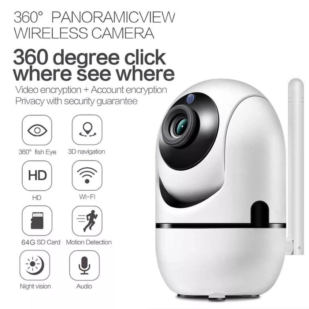 Smart kamera 1080p trådløs wifi infrarød anti-tyveri ip kamera nattesyn intelligent hd overvågningskamera