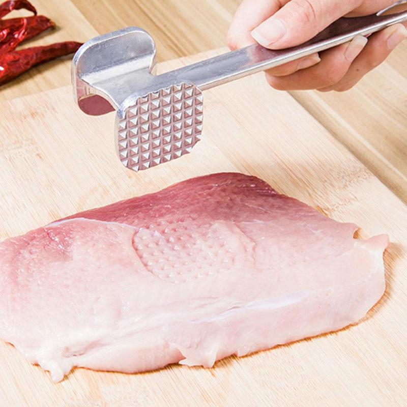 Martillo de acero de aleación de aluminio para cocina, herramientas manuales de doble cara para carne de cerdo, W7Q3
