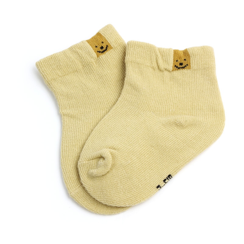 Chaussettes de printemps et automne pour enfants, chaussettes de dessin animé, couleur unie, pour bébés, garçons et filles, en coton, pour -né de 0 à 1 an