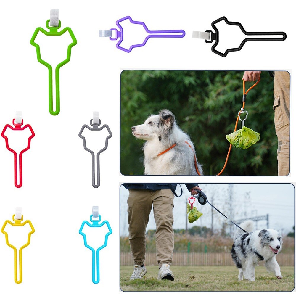 Waste Bag Dispenser for Dog Waste Carrier Pet Supply Accessories Dog Leash Dispenser Clean Tools Poop Bag Holder Hands Free