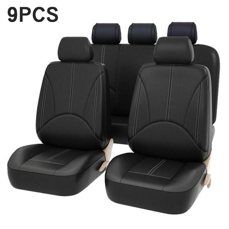 Neue Luxus PU Leder Auto Universal- Auto Sitzbezüge für Automobil Sitz Abdeckungen passen meisten Auto sitze Wasserdichte Auto innenräume: 9Stck