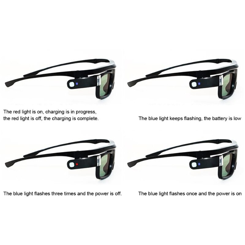 3D Bril Actieve Sluiter Oplaadbare Eyewear Voor Dlp-Link Optama Acer Benq Viewsonic Sharp Projectoren Bril Film Bril