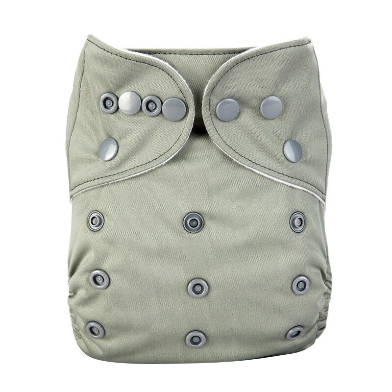 Pañales de bebé lavables reutilizables, pañal para bebés de tela impermeable para recién nacidos, pañal de bebé con bolsillo, cubierta de pañal sólida para recién nacidos: 11
