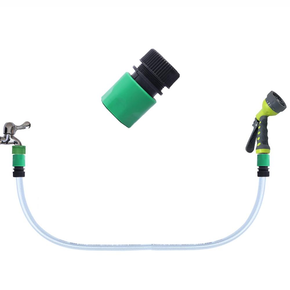 5Pcs Green Threaded Hose End Quick Connector Plastic Water Pipe Fitting 1/2 "Pipe Quick Connector