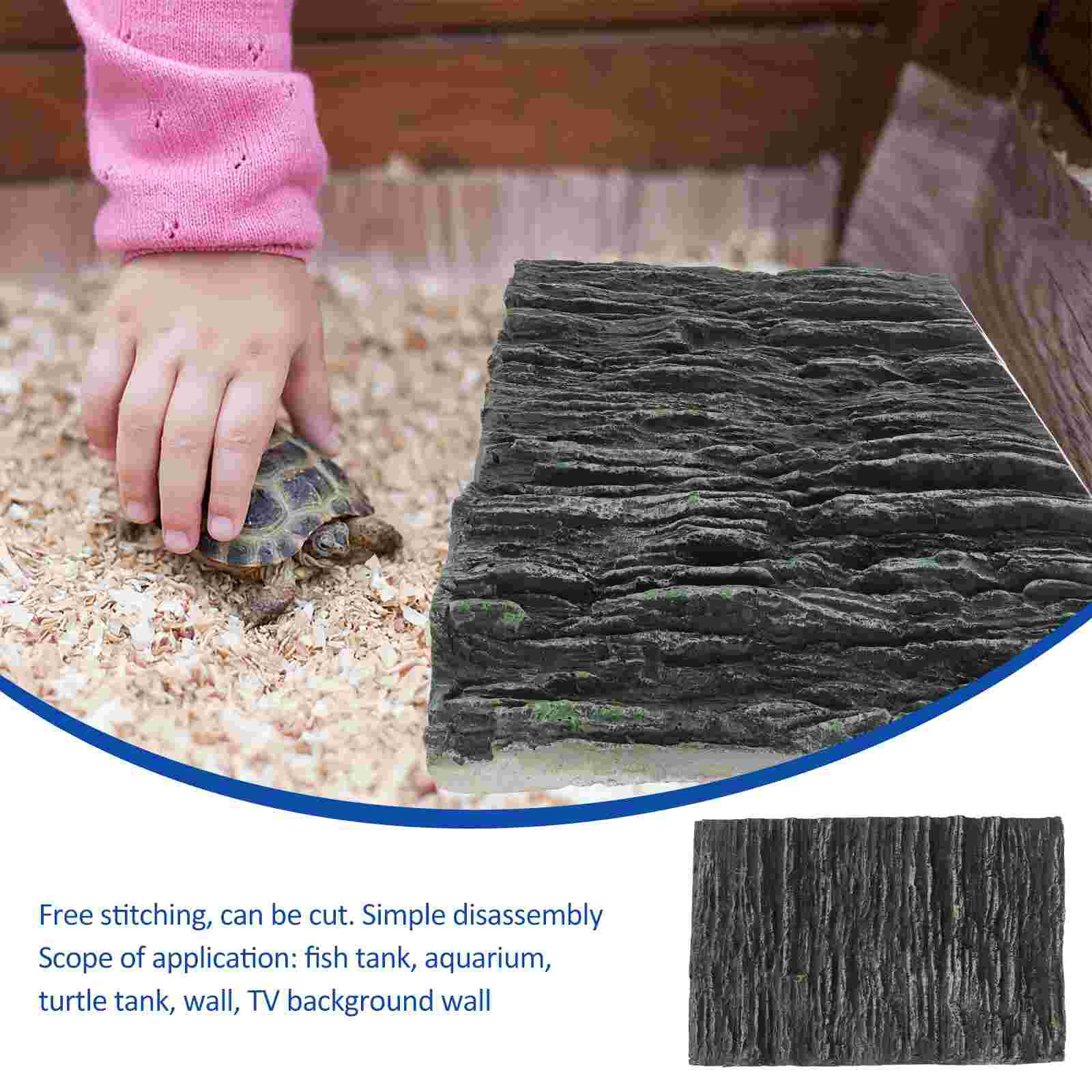 1pc Reptile Tank Background Terrarium Background 3D Vivarium Background Decor