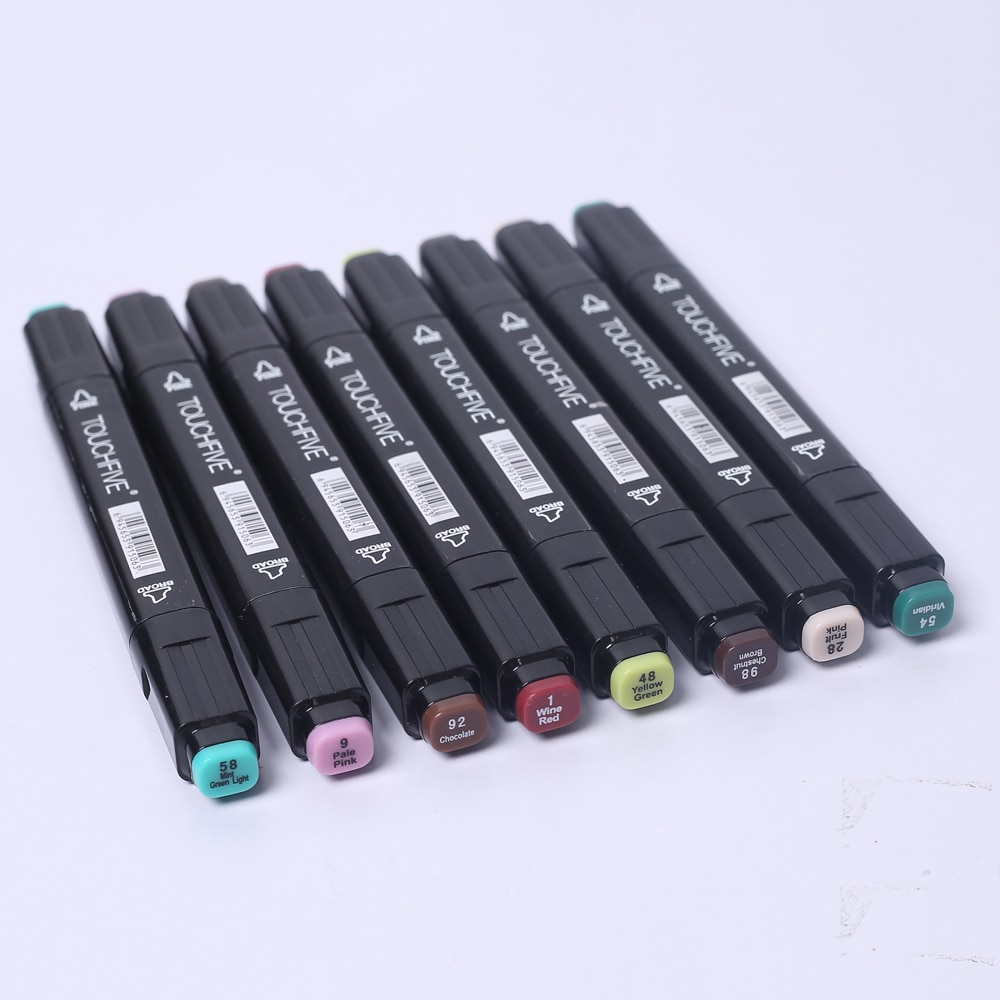 Touchfive Marker 30/40/60/80 Farben Kunst Marker Set Fettige Alkohol Basierend Skizze Marker Stift für künstler Zeichnung Manga Animation