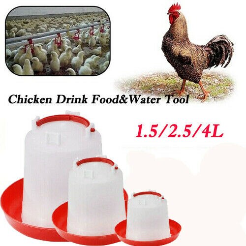 Plastic Kip Kwartel Gevogelte Kip Drinker Voedsel Feeder Kip Drinker Chick Kip Bantam Voedsel Water Accessoires Tool