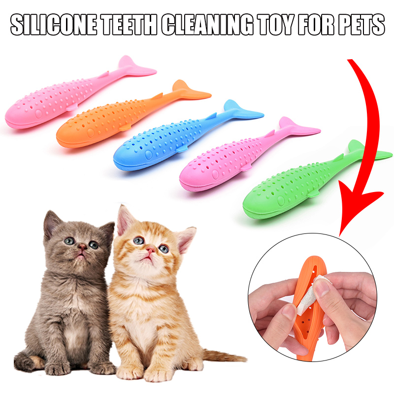 Kattetandbørste kæledyr molar stick silikone tænder renselegetøj til kæledyr tandbørste legetøj aia 99