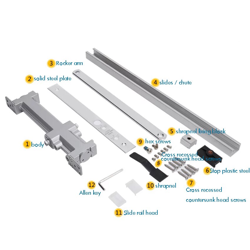 Deurdranger 65Kg Automatische Verstelbare Zware Auto Deurdranger Zelfsluitende Voor Houten Residentiële/Commerciële Deuren