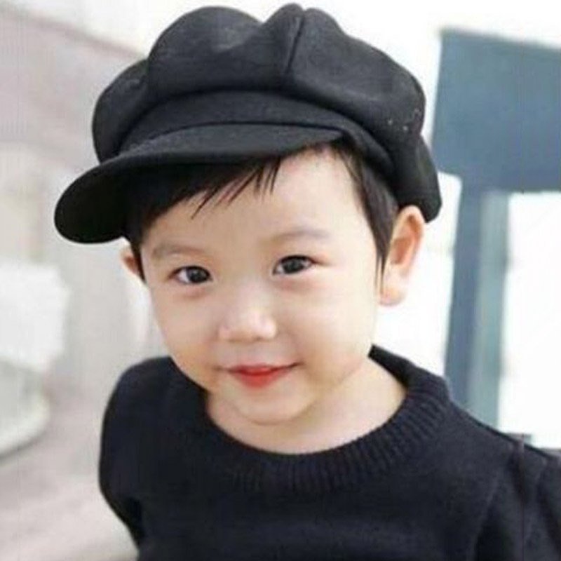 Wild Child Soft Cute Baby Octagonal Boy Dome Girl Cap JerseyChildren Beret Baseball Hat
