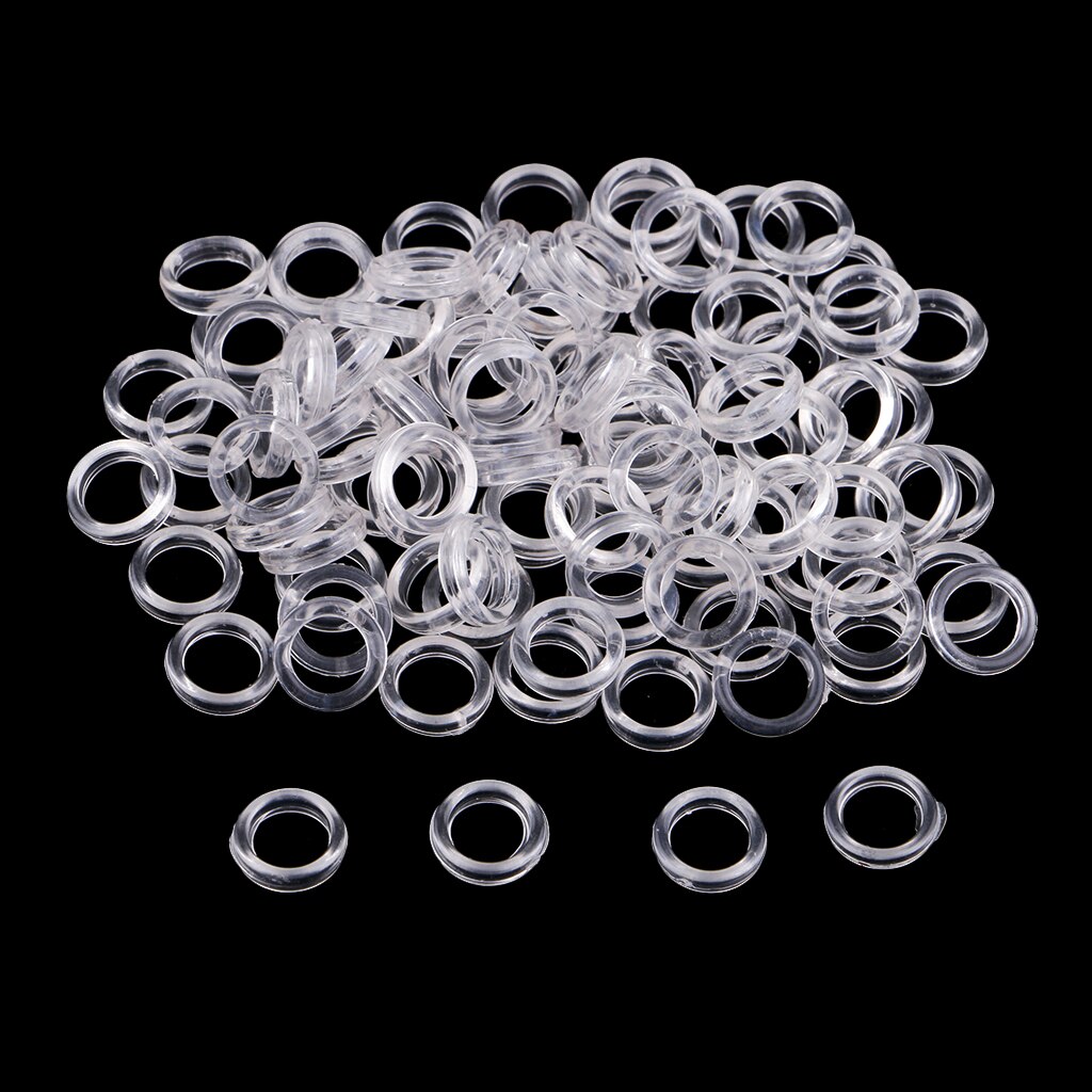 200 stk nylon bh strop juster skyder o ring lingeri gør-det-selv syhåndværk 6mm sorte klar