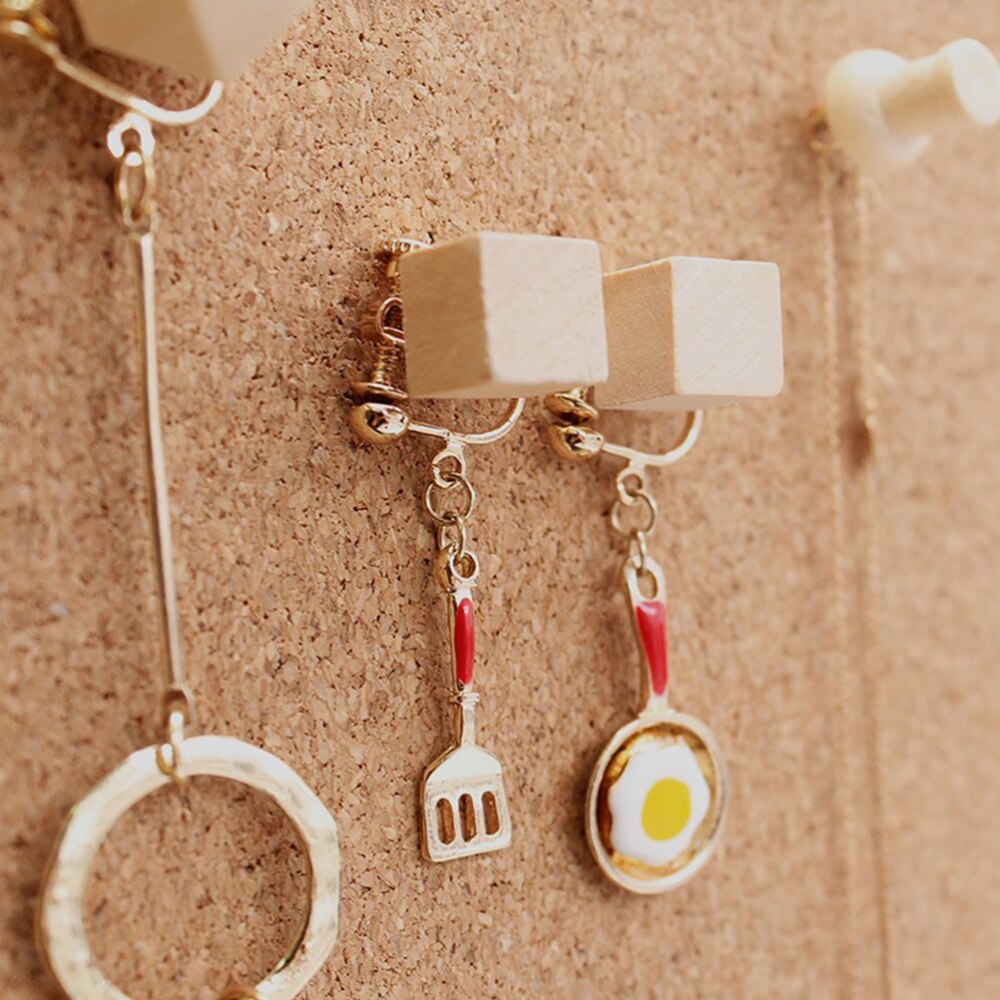 50 stuks houten punaises in vierkante vorm, houten punaises, kaartpunaise, houten kopspeld