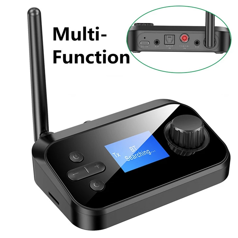 Bluetooth 5.0 Audio Transmitter Receiver With Mic Stereo Optical Coaxial AUX 3.5Mm Jack RCA Wireless Adapter TV Speaker