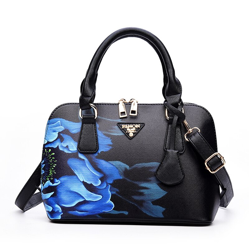 Bolso de la cáscara impresa de , bolsos cruzados para las mujeres, bolsos de las mujeres de Pu, estilo británico, bolso de noche de las señoras, bolsos de lujo: black